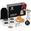 Woody Flavors at Home Cocktail Smoker Kit – Drink Smoker Bartender Kit with Torch, Sphere Ice Molds, Aromatic Wood Chips – Professional Bourbon Smoker Kit for Cocktails, Whiskey. Butane not Included