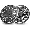 AWzzz Shower Hair Drain Catcher, 2 Pack 5.5in Shower Hair Catcher Large Premium Silicone Drain Protector Strainer, Shower Drain Cover for Shower Room, Floor Drain, Bathroom Sink, Dark Grey