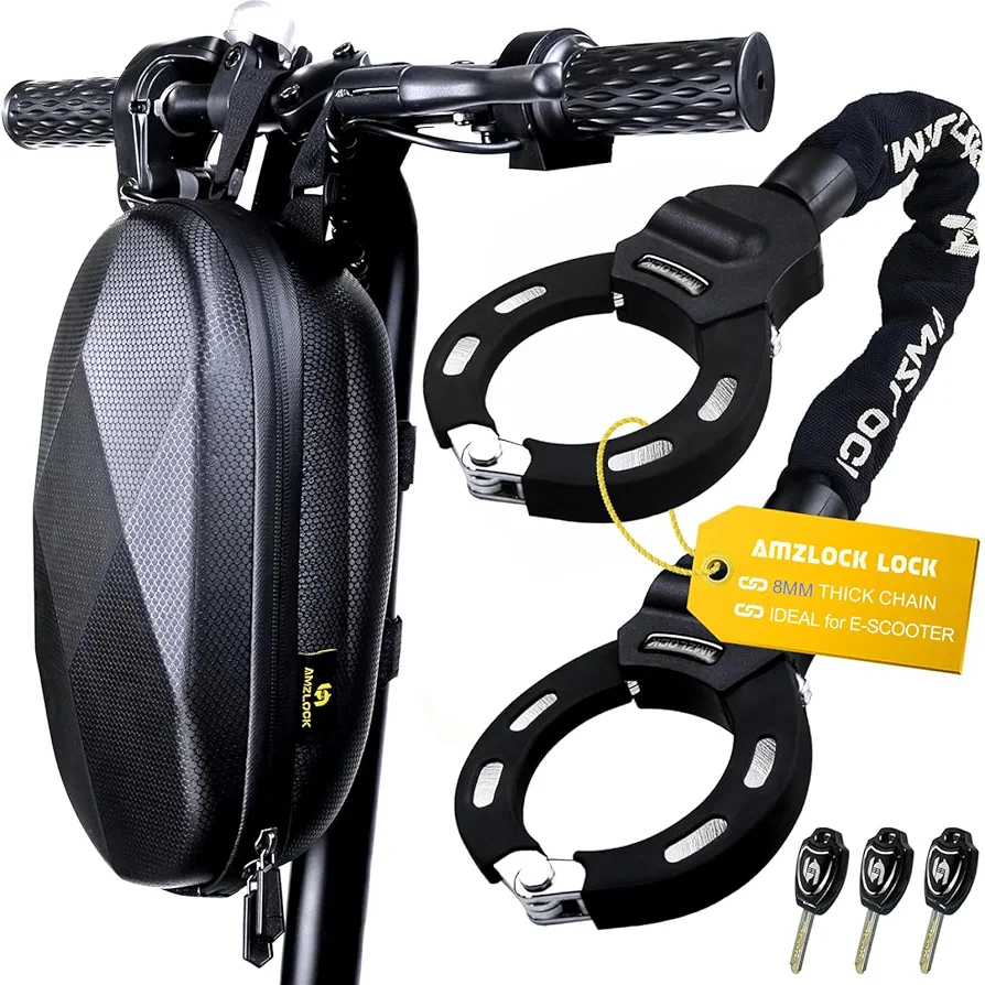 Electric Scooter Lock, Bike Chain Lock, Scooter Locks Anti Theft, Bicycle Accessories, Lock for Bike, Electric Scooter, Motocycle with Bag