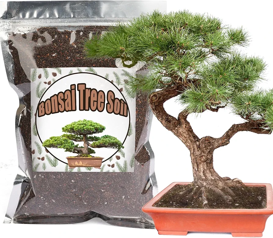 Bonsai Soil Mix 1qt Ready to Use, Organic Bonsai Tree Soil Fits for Small Bonsai Pot, Suitable for Bonsai Seedling, Repotting, or Bonsai Starter Kit