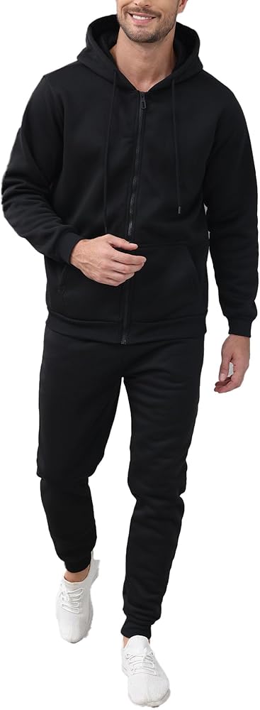 Men's Tracksuits 2 Piece sweatsuits Full Zip Hoodie Sweat suits Athletic Jogging long sleeve outfits for men