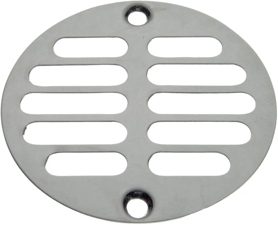 Danco 88921 Slotted Design Shower Drain Strainer, For Use With 3-3/8 in Shower Drains, Steel, Chrome Plated