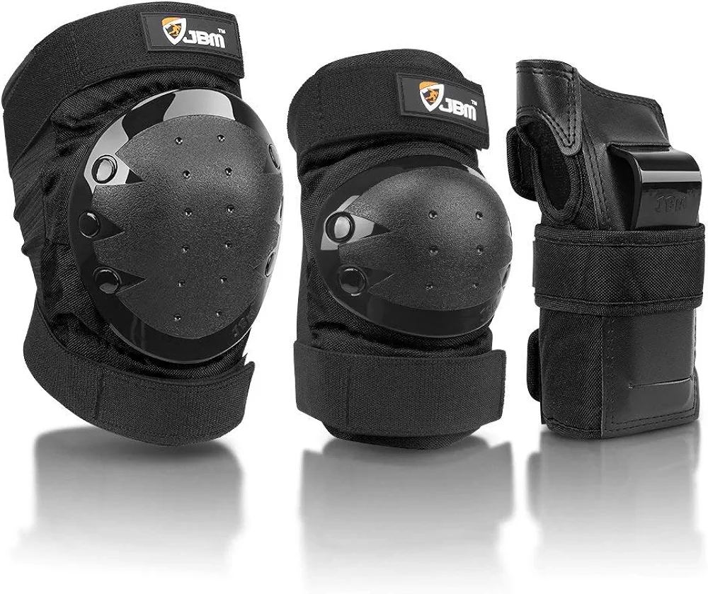 JBM Adult & Kids Knee Pads Elbow Pads and Wrist Guards for Inline Skating, Roller Skating, Skateboarding, Scootering