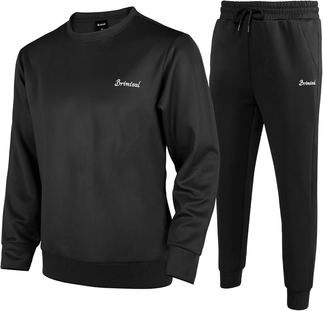 Men's Tracksuits 2 Piece Sets Outfits For Men Sweatsuits Long Sleeve Crewneck Pullover Active Jogging Sportswear