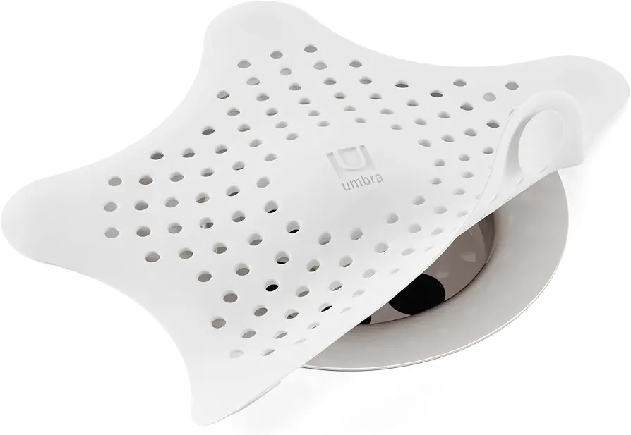 Umbra Starfish Drain Cover/Hair Catcher, White