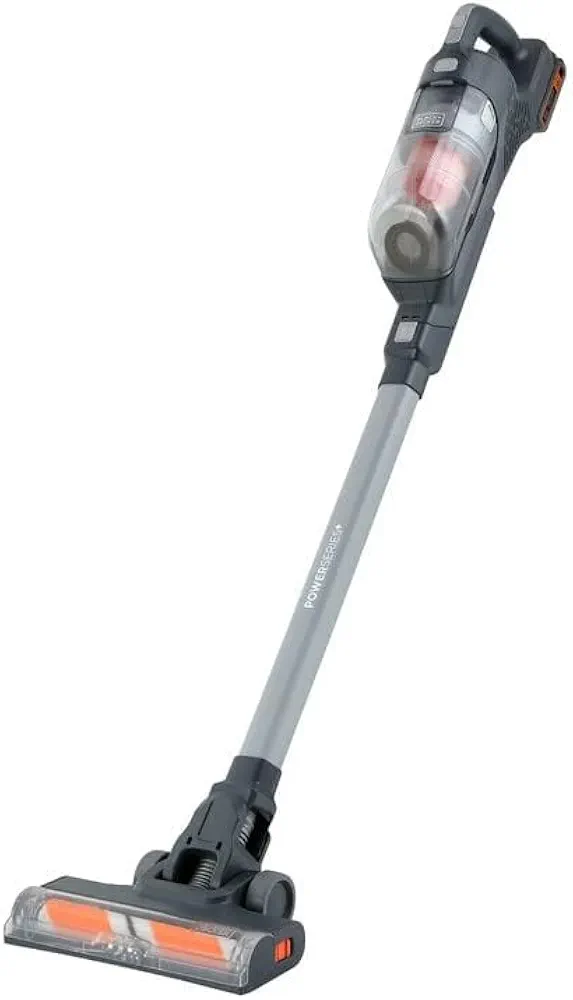 BLACK+DECKER POWERSERIES+ 20V MAX* Cordless Stick Vacuum with LED Floor Lights, Lightweight, Removable Battery (BHFEA18D1)