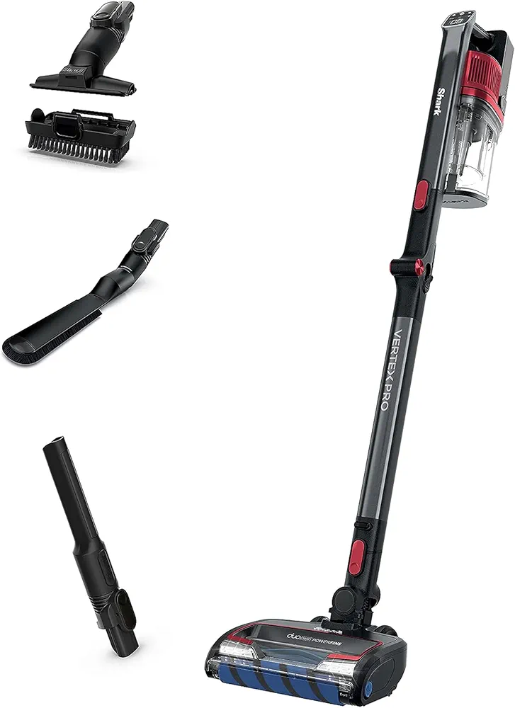 Shark IZ662H Cordless Vertex Pro Lightweight Cordless Stick Vacuum with DuoClean PowerFins, Red