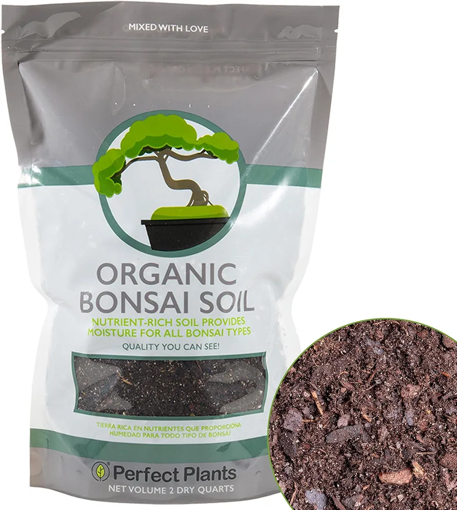 Bonsai Soil by Perfect Plants - 2qts. | Premium All-Purpose Mix Bonsai Tree Varieties