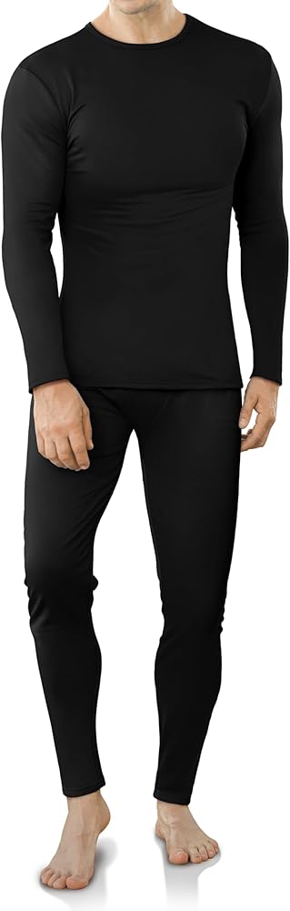 VZV Thermal Underwear for Men Long Johns for Men Soft Mens Thermals Top and Bottom Set Fleece Lined Base Layer Men for Winter