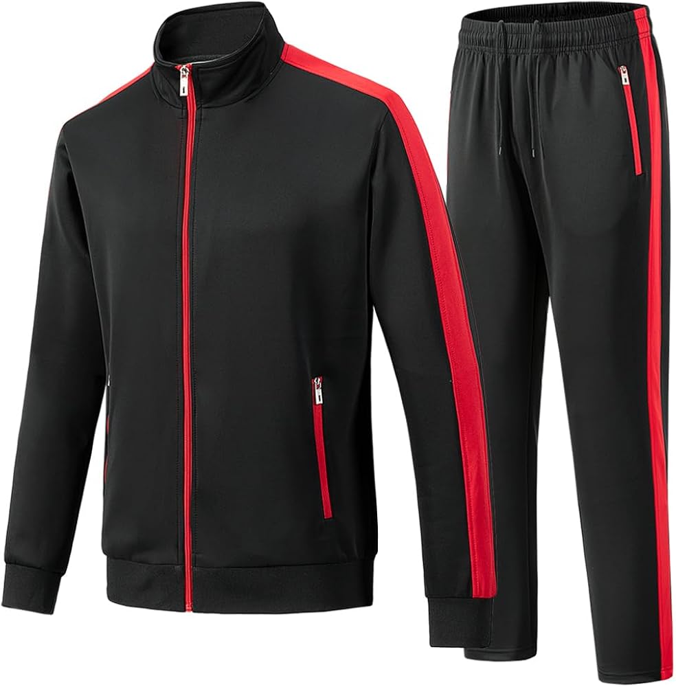 Men's Tracksuits 2 Piece Outfits Sweatsuits for Men Long Sleeve Track suits Athletic Full Zip Active Sports Sets