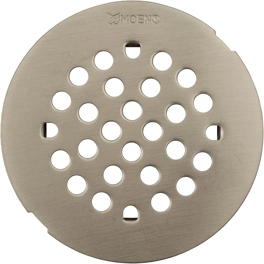 Moen Snap-In Shower Drain Cover, For Use with 3-inch Shower Drain, Brushed Nickel, 101663BN