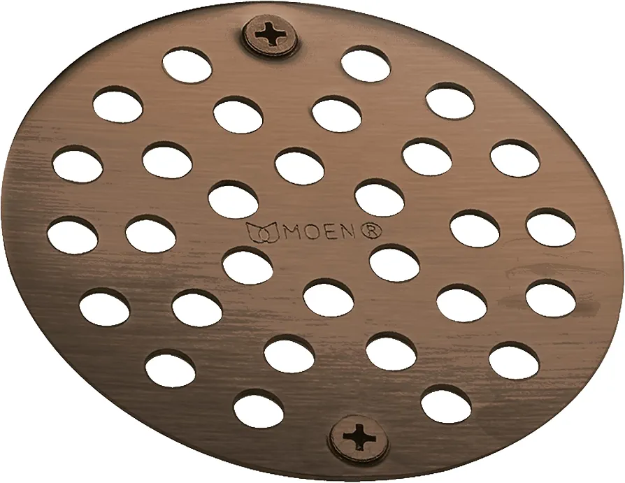 Moen 102763ORB 4-Inch Screw-In Shower Strainer Drain Cover, Oil Rubbed Bronze