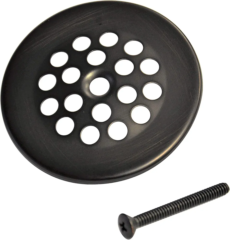 DANCO Tub and Shower Bath Grid Drain Strainer with Screw, 2-7/8 Inch, Oil Rubbed Bronze, 1-Pack (89471) , Oil-Rubbed Bronze