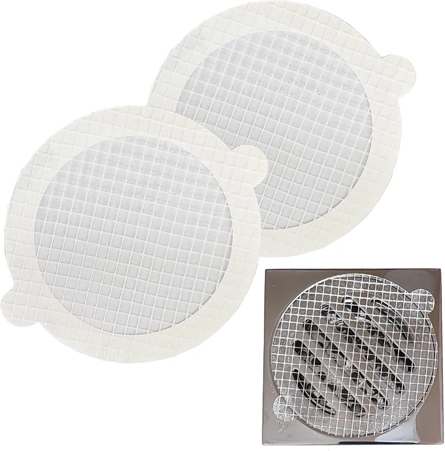 20 Pcs Round Disposable Shower Drain Hair Catcher Mesh Stickers,Floor Drain Sticker,Bathroom Sink Drain Strainer,Drain Cover Sticker (Round 20Pcs)