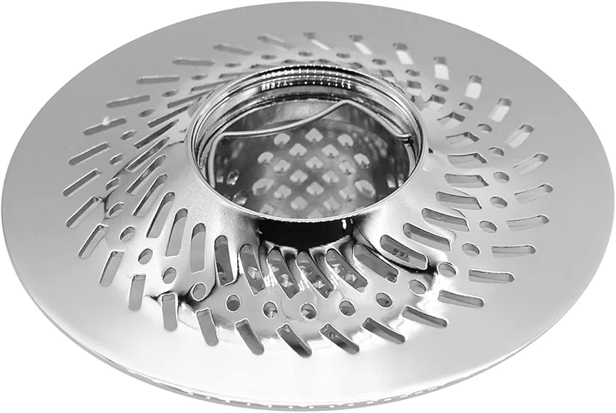 Shower Drain Hair Catcher Pop up Strainer Trap Bath Tub Stopper Bathtub Cover Bathroom Sink Protector Basket Adapts to Threads on Both Sides