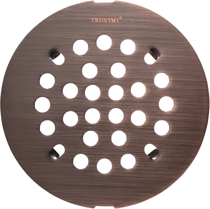 TRUSTMI 4-1/4 Inch Snap-in Shower Floor Drain Cover, Oil Rubbed Bronze,Also Chrome and Brushed Nickel for Choose