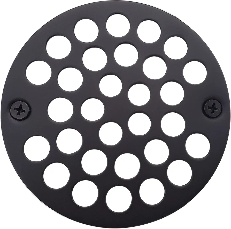 Westbrass A3192-12 4" OD Brass Shower Strainer Grid Drain Cover, Oil Rubbed Bronze