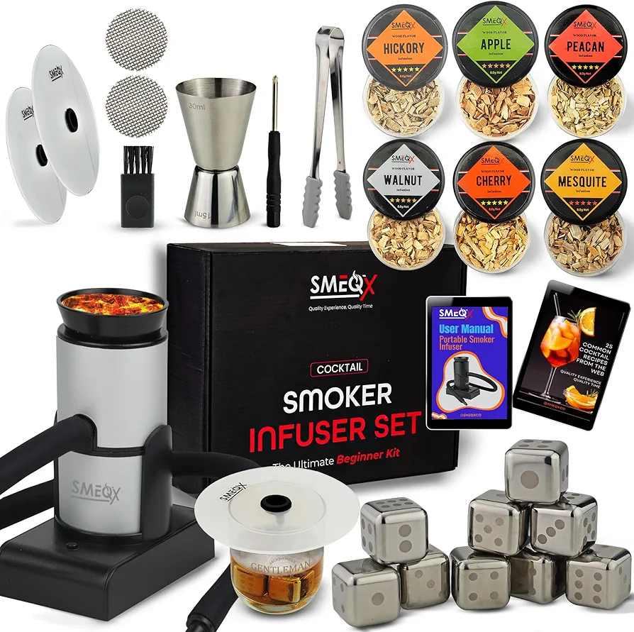 DRINK SMOKER INFUSER KIT COCKTAIL (SILVER)