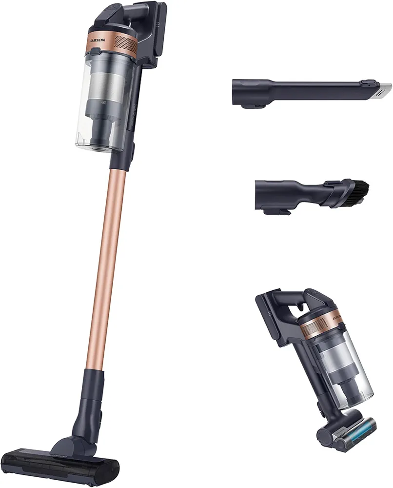 SAMSUNG Jet 60 Pet Cordless Stick Vacuum Cleaner w/ Removable Battery, Advanced Floor Cleaning, Jet Fit Brush to Clean Hardwood, Carpet and Tile, Lightweight Design, VS15A6032R7, Rose Gold