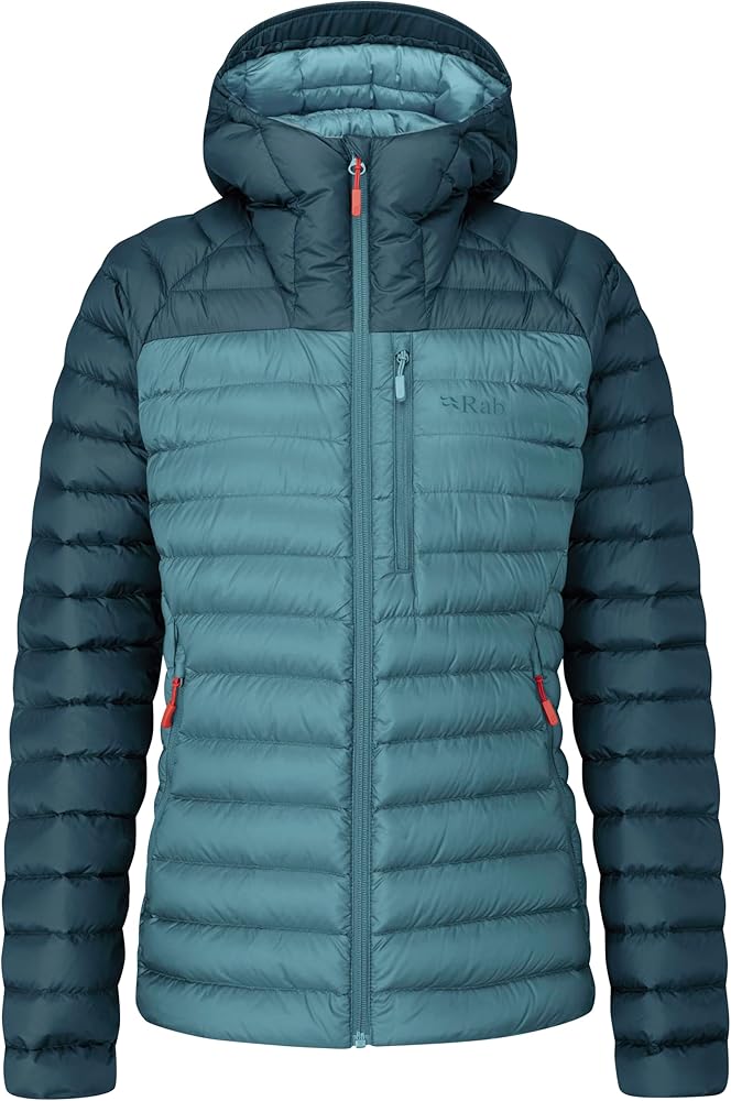 Rab Women's Microlight Alpine 700-Fill Down Hooded Puffer Jacket for Hiking & Skiing