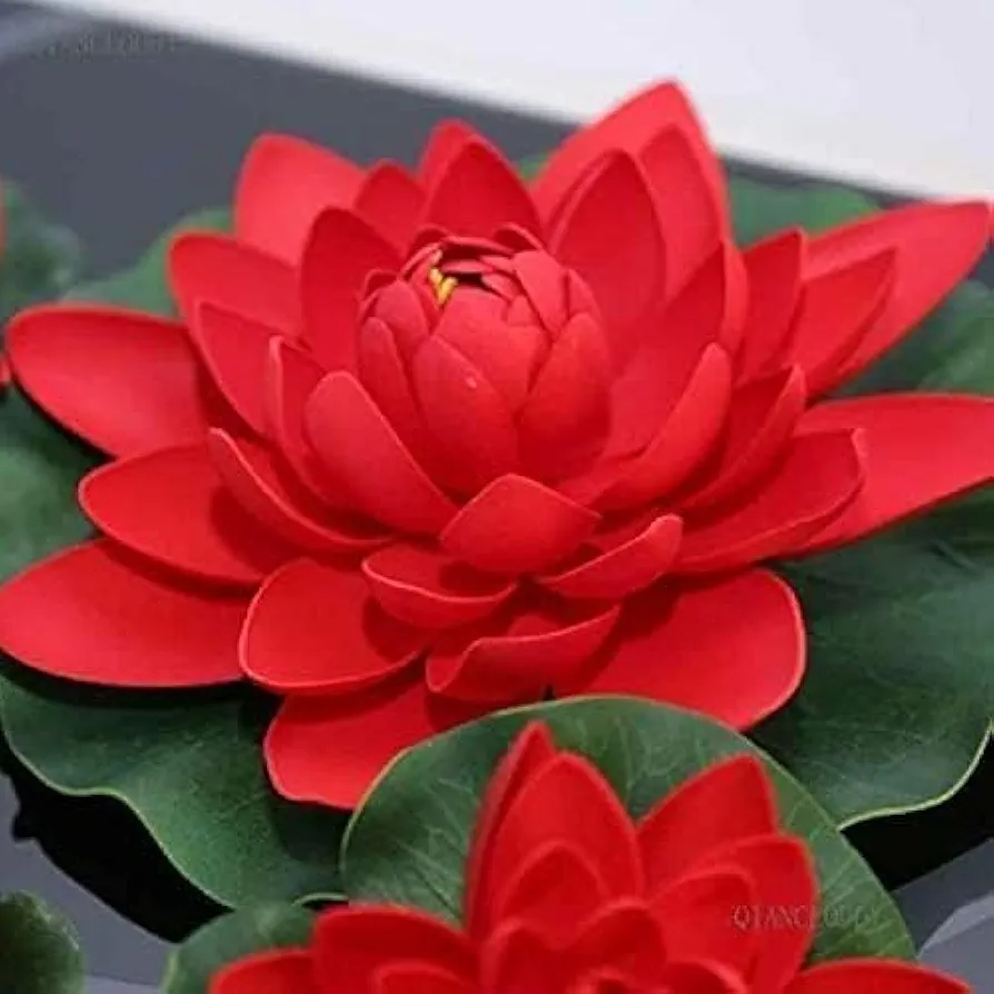 100pcs Red Lotus Flower Seeds for Planting, Vibrant Aquatic Flower Seeds for Water Gardens, Ponds, and Container Planting(Red) Color