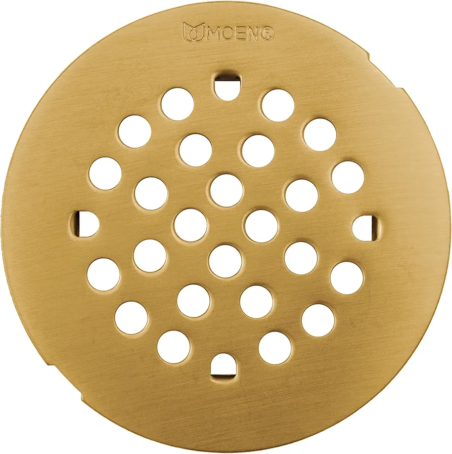 Moen Snap-In Shower Drain Cover, For Use with 3-inch Shower Drain, Brushed Gold, 101663BG