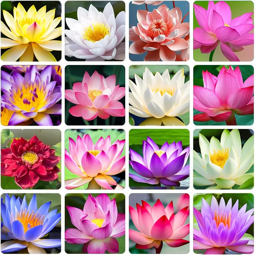 35 Miniature Water Lily Seeds Variety Pack for Bowls, Ponds & Water Gardens Non-GMO, Colorful Blooms, Indoor and Outdoor