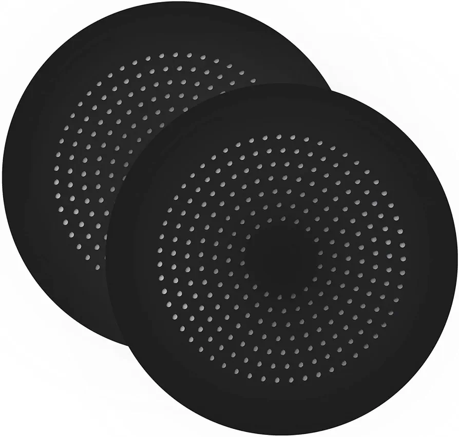 2 Pack Shower Drain Hair Catcher, Silicone Drain Cover with Suction Cup,Shower Drain Protector Drain Strainer Hair Stopper for Kitchen Bathroom Bathtub Sink(New Black 2Pack)